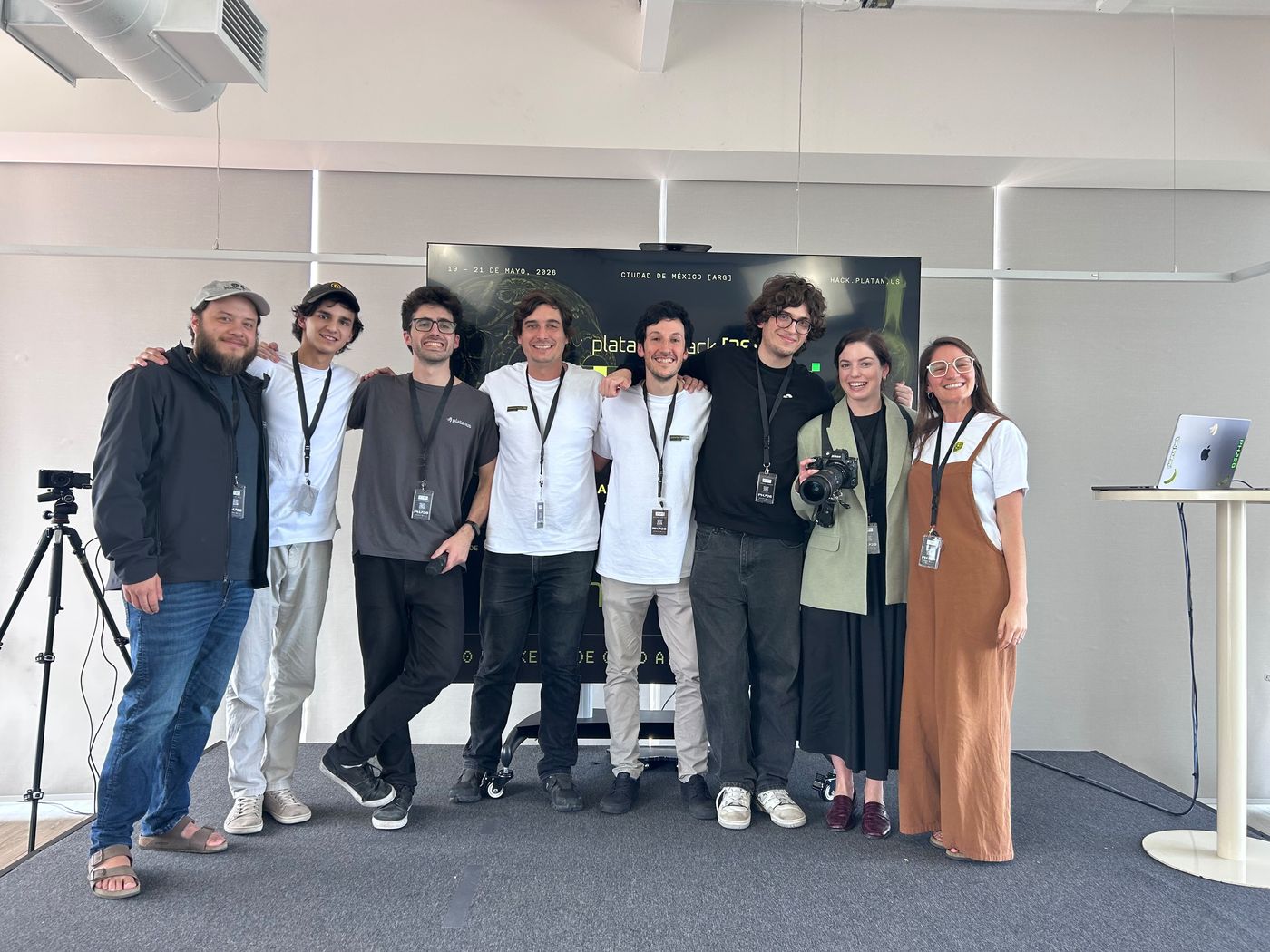 The Platanus Hack 26 team on stage in Mexico City